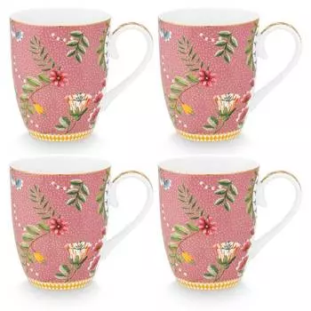 Чашки la majorelle ii (набор из 4 шт.) Pip Studio, розовый