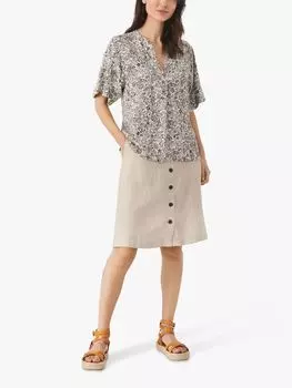 Часть вторая Блузка Petina с цветочным принтом, краска ветивер