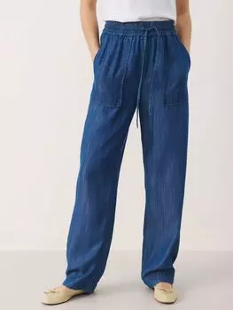 Часть вторая Широкие брюки Beth, средний синий деним