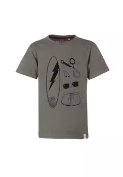 Части футболки для серфинга Band of Rascals, оливковый