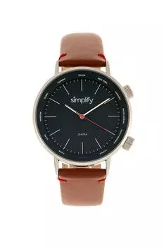 Часы 3300 с кожаным ремешком Simplify, темно-синий