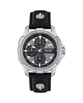 Часы 6e Arrondissement Crystal, 46 мм Versus Versace, цвет Black