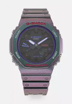 Часы Aim High Ga-2100Ah Unisex G-SHOCK, цвет black/purple iridescent