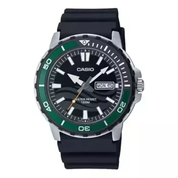 Часы analog 'black verdent green' Casio, черный