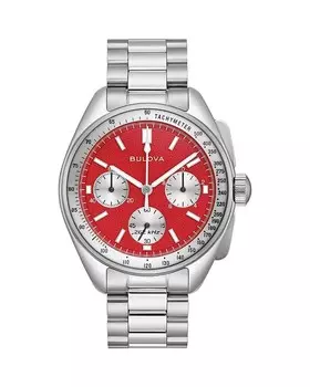 Часы Archive Lunar Pilot Chronograph, 43.5mm Bulova, красный