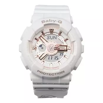 Часы baby-g analog-digital 'white light pink' Casio, белый