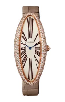 Часы baignoire allonge oro rosa Cartier