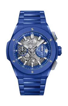 Часы big bang integrated blue indigo ceramic Hublot
