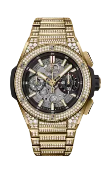 Часы big bang integrated yellow gold pav 42mm Hublot