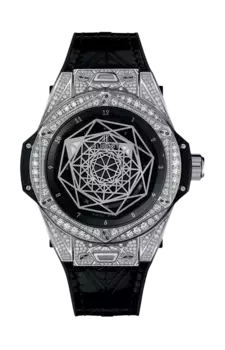 Часы big bang sang bleu steel pav Hublot