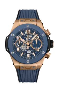 Часы big bang unico king gold blue ceramic Hublot