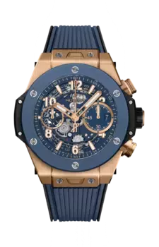 Часы big bang unico king gold blue ceramic Hublot