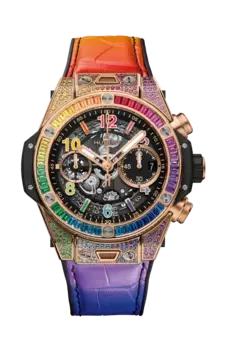 Часы big bang unico king gold rainbow 42 мм Hublot