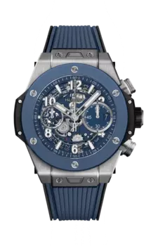 Часы big bang unico titanium blue ceramic Hublot