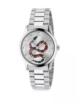 Часы-браслет G-Timeless Snake Link Gucci, серебряный