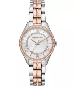 Часы-браслет Michael Kors Lauryn с двухцветным циферблатом и тремя стрелками, мультиколор