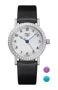 Часы Breguet Classique 8068 из белого золота с бриллиантами 30 мм