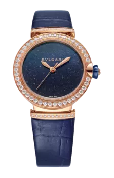 Часы Bulgari LVCEA из розового золота с бриллиантами 33 мм