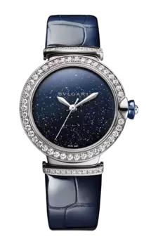 Часы Bulgari LVCEA с белым золотом и бриллиантами 33 мм