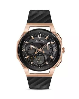 Часы Bulova Curv, 44 мм, черный