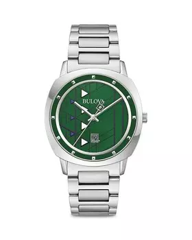 Часы Bulova Frank Lloyd Wright Hollyhock House, 39 мм, зеленый
