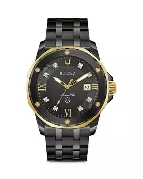 Часы Bulova Marine Star, 44 мм, черный