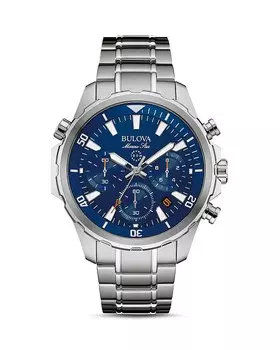 Часы Bulova Marine Start, 43 мм, синий