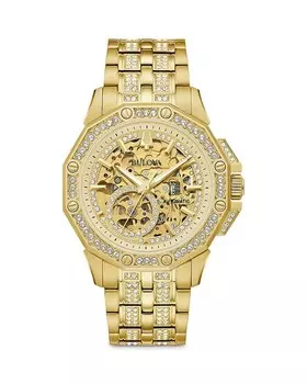 Часы Bulova Octava Crystal, 42 мм, золотой
