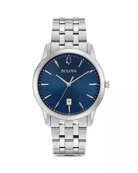 Часы Bulova Sutton, 40 мм, серебряный