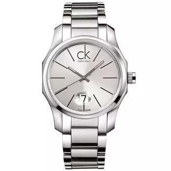 Часы Calvin Klein Men's Biz с серебряным циферблатом