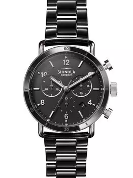 Часы Canfield Sport из нержавеющей стали и керамики Shinola, черный