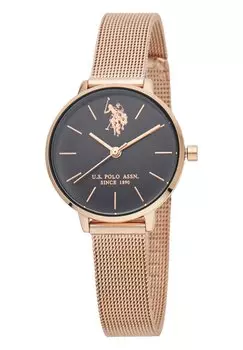 Часы Caroline U.S. Polo Assn., цвет rose gold black