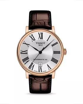 Часы Carson, 40 мм Tissot, коричневый