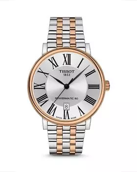 Часы Carson, 40 мм Tissot, серебряный