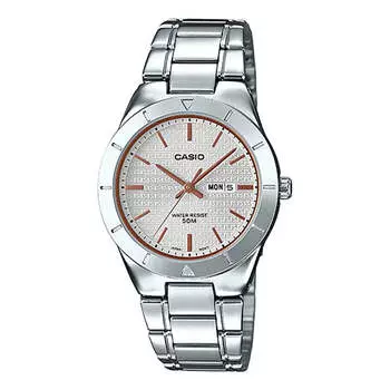 Часы CASIO Analogue Series Waterproof Quartz Silver/White, цвет silver