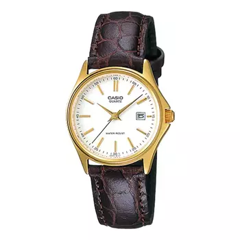 Часы CASIO Belt Water Resistant WhiteDial Plate Black Belt Quartz Waterproof White DialBlack Strap WhiteBlack Analog