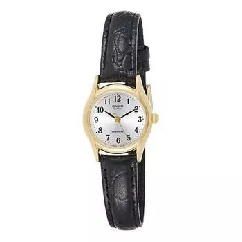 Часы CASIO Brown Leather quartz Watch Business Silver Analog, цвет silver