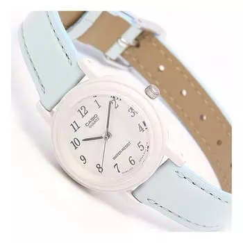 Часы CASIO Classic Water Resistant Hands Wrist Blue Quartz Waterproof Light Blue Analog, синий
