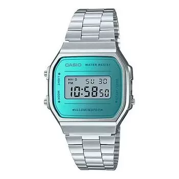 Часы CASIO Classical Vintage Square Waterproof Blue/Green Unisex Mens BlueGreen Digital