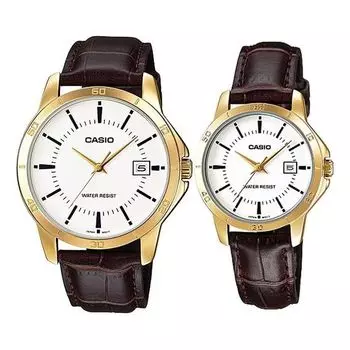 Часы CASIO Couple Quartz Waterproof White Analog, белый