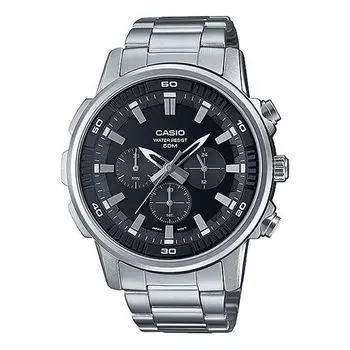 Часы Casio Dress Classic Analog Watch 'Black Silver', черный