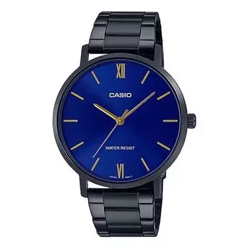 Часы Casio Dress Classic Minimalistic Analog Steel Strap Watch 'Blue Black', синий