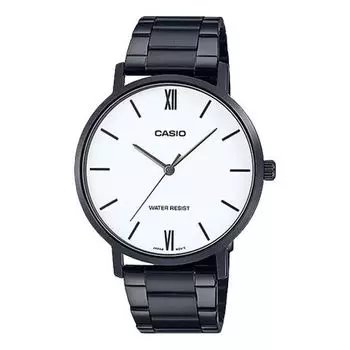 Часы Casio Dress Classic Minimalistic Analog Steel Strap Watch 'Black White', белый