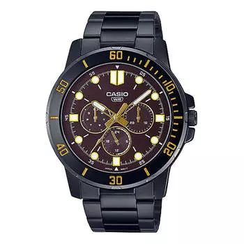Часы Casio Dress Classic Minimalistic Analog Watch 'Black Gold', черный