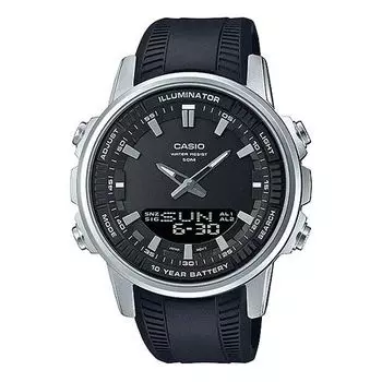 Часы Casio Dress Classic Minimalistic Analog Watch 'Metallic Black Silver', черный