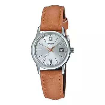Часы CASIO DRESS Series Quartz Brown Orange Brown Brown Analog, коричневый
