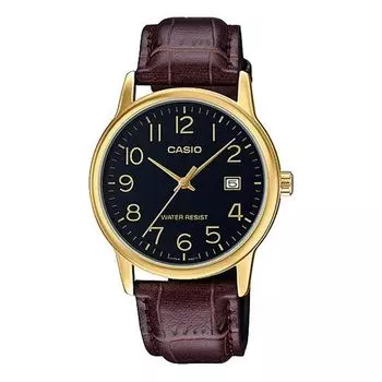 Часы CASIO DRESS Series Quartz MTP-V002GL-1B /Black Brown Analog, коричневый
