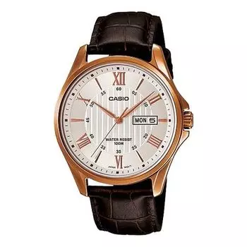 Часы CASIO DRESSSerieses Men's White Quartz Waterproof White Dial White Analog, белый