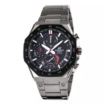 Часы Casio Edifice Analog Octagon Watch 'Crystal Silver Black', цвет silver