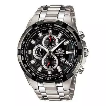 Часы CASIO EDIFICE Classical Sports Waterproof Quartz Silver/ Mens Black Analog, черный